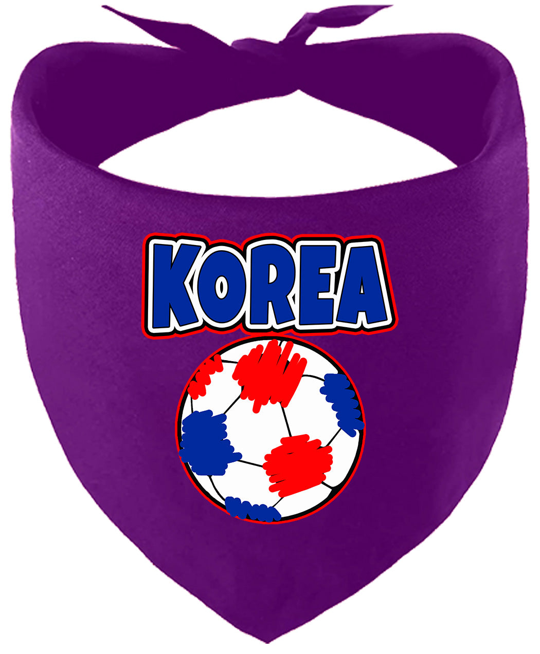 Korea Soccer Pet Bandana Purple
