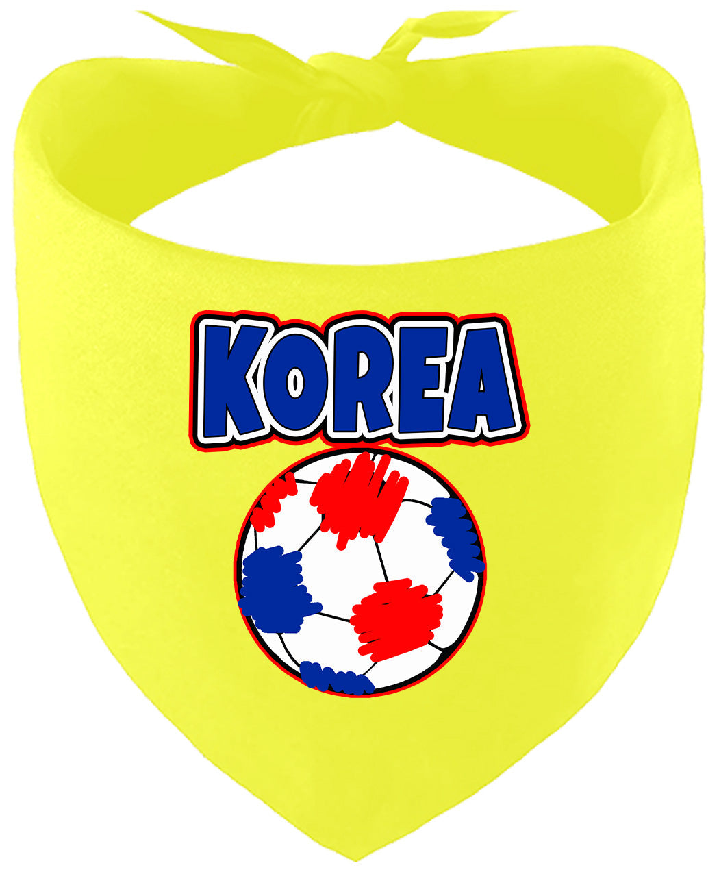 Korea Soccer Pet Bandana Yellow