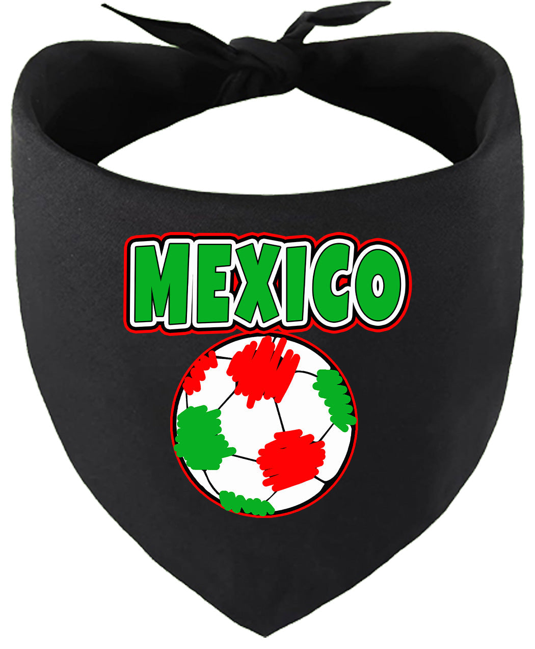 Mexico Soccer Pet Bandana Black