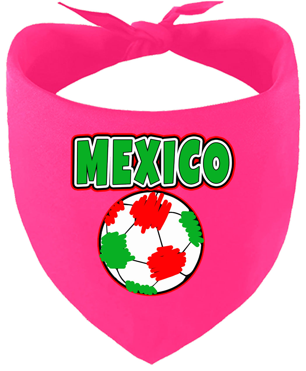 Mexico Soccer Pet Bandana Bright Pink