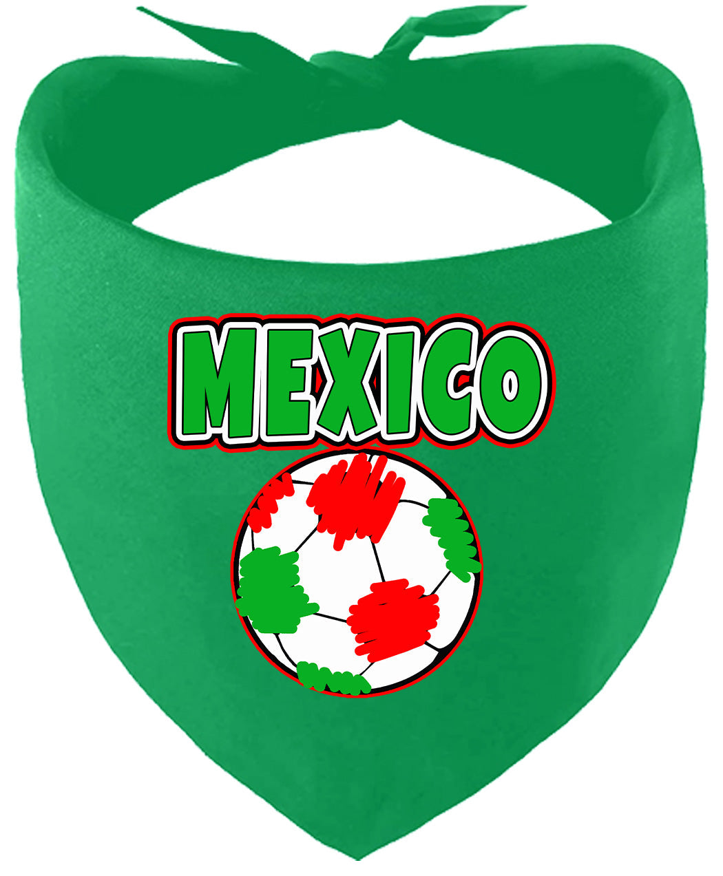 Mexico Soccer Pet Bandana Emerald Green