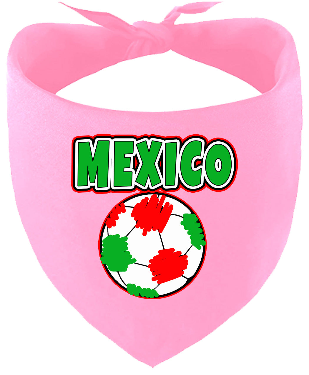 Mexico Soccer Pet Bandana Light Pink