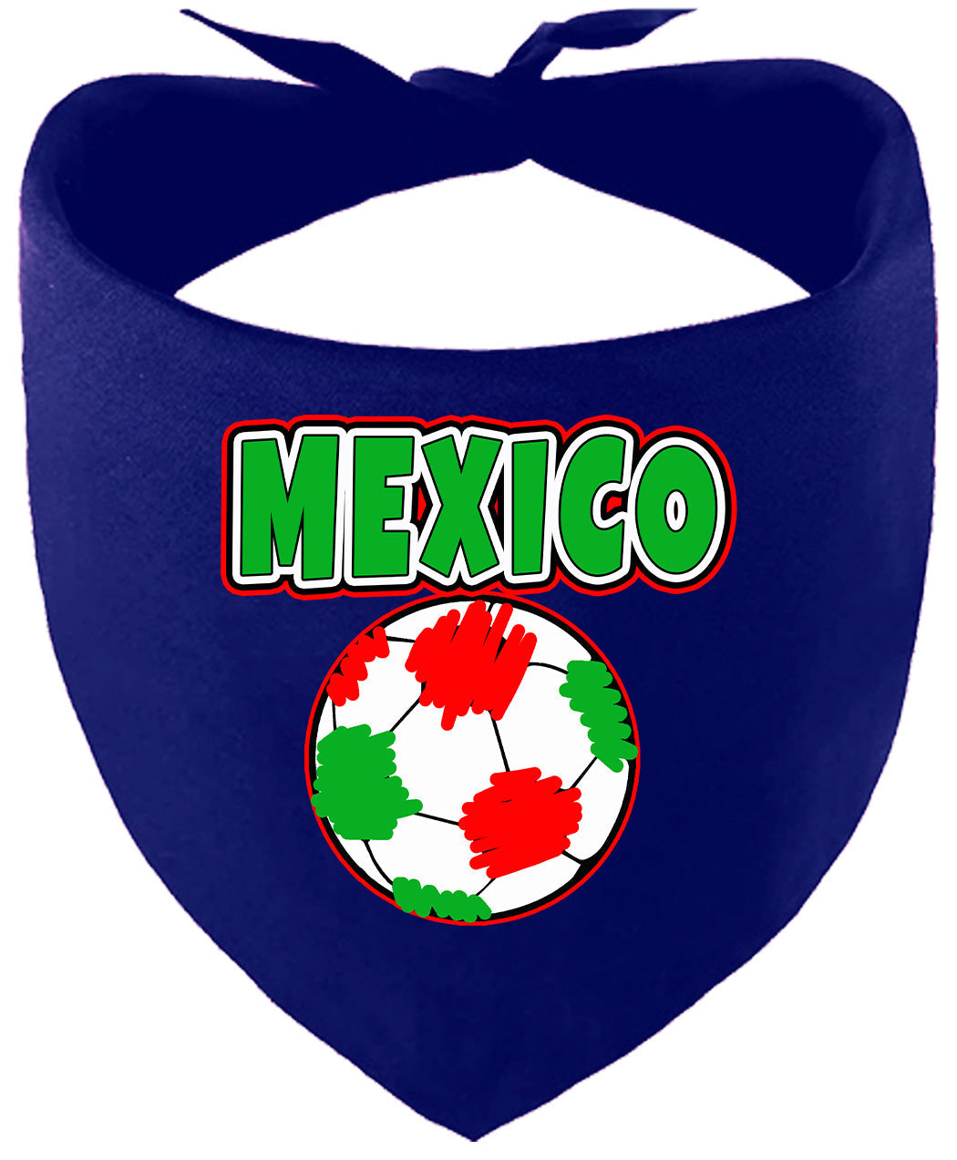 Mexico Soccer Pet Bandana Navy Blue