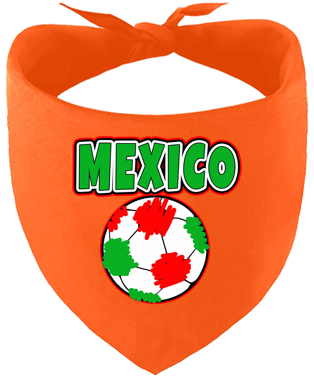 Mexico Soccer Pet Bandana Orange