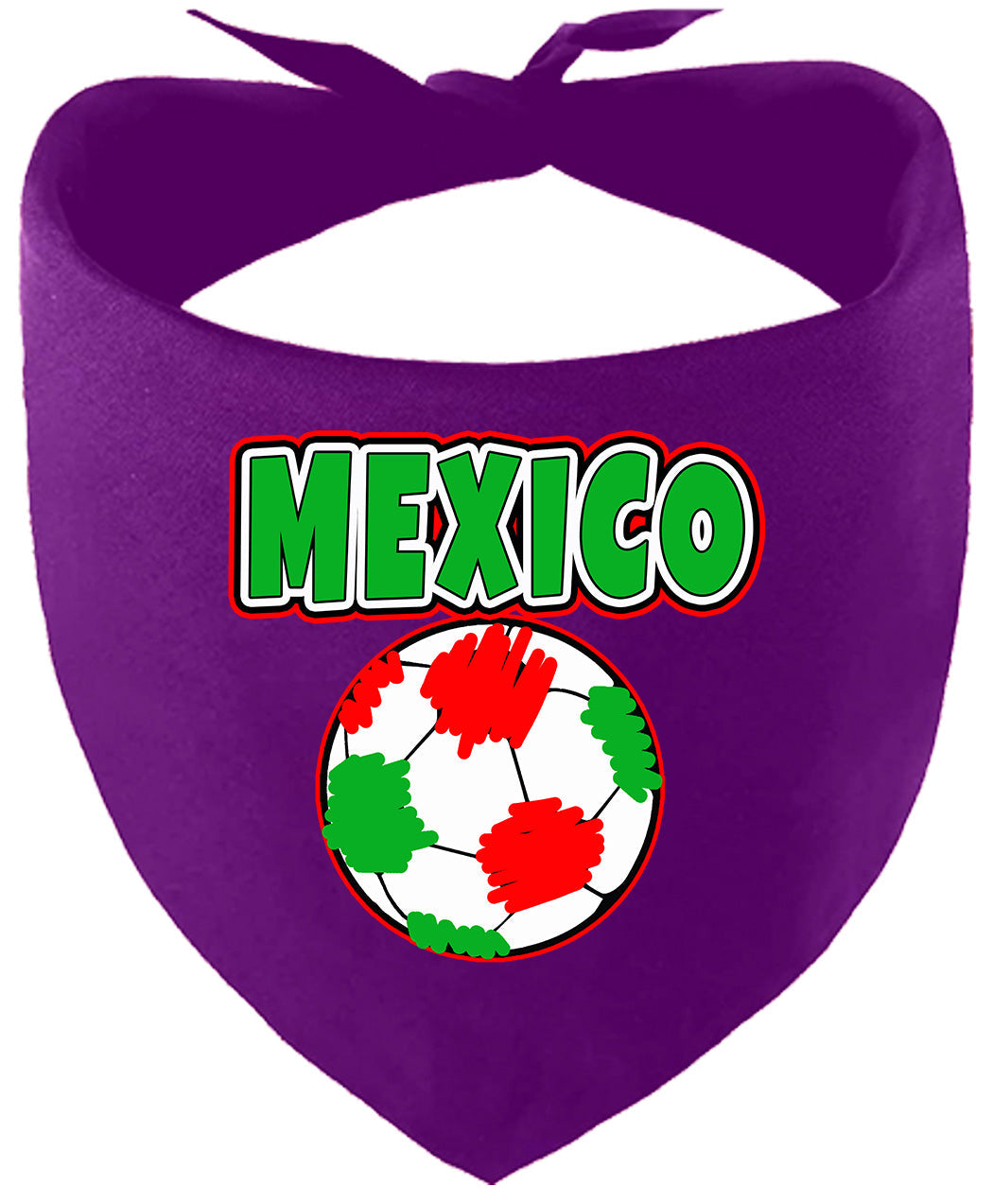 Mexico Soccer Pet Bandana Purple