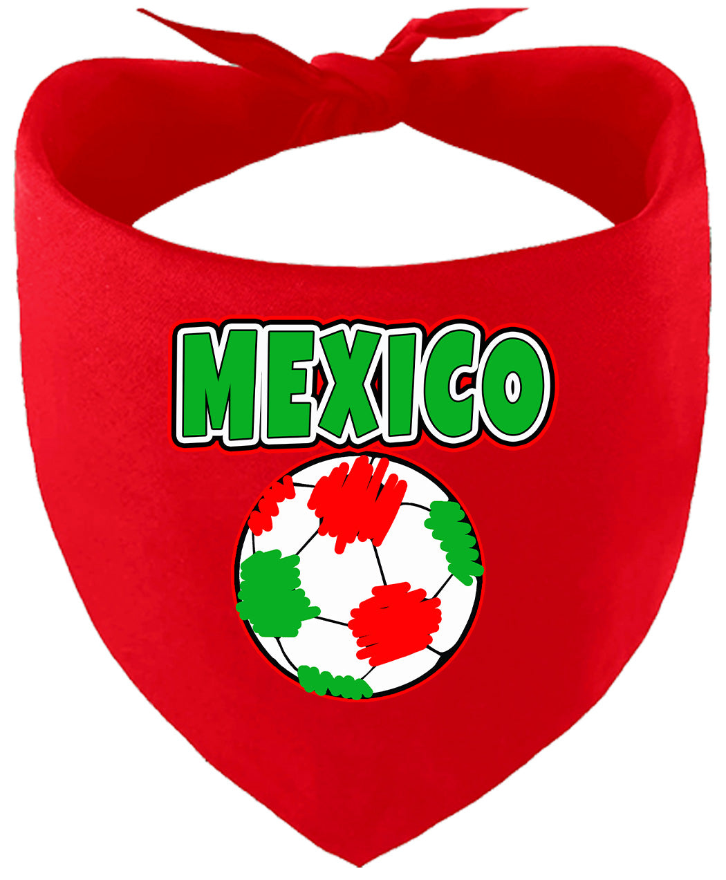 Mexico Soccer Pet Bandana Red