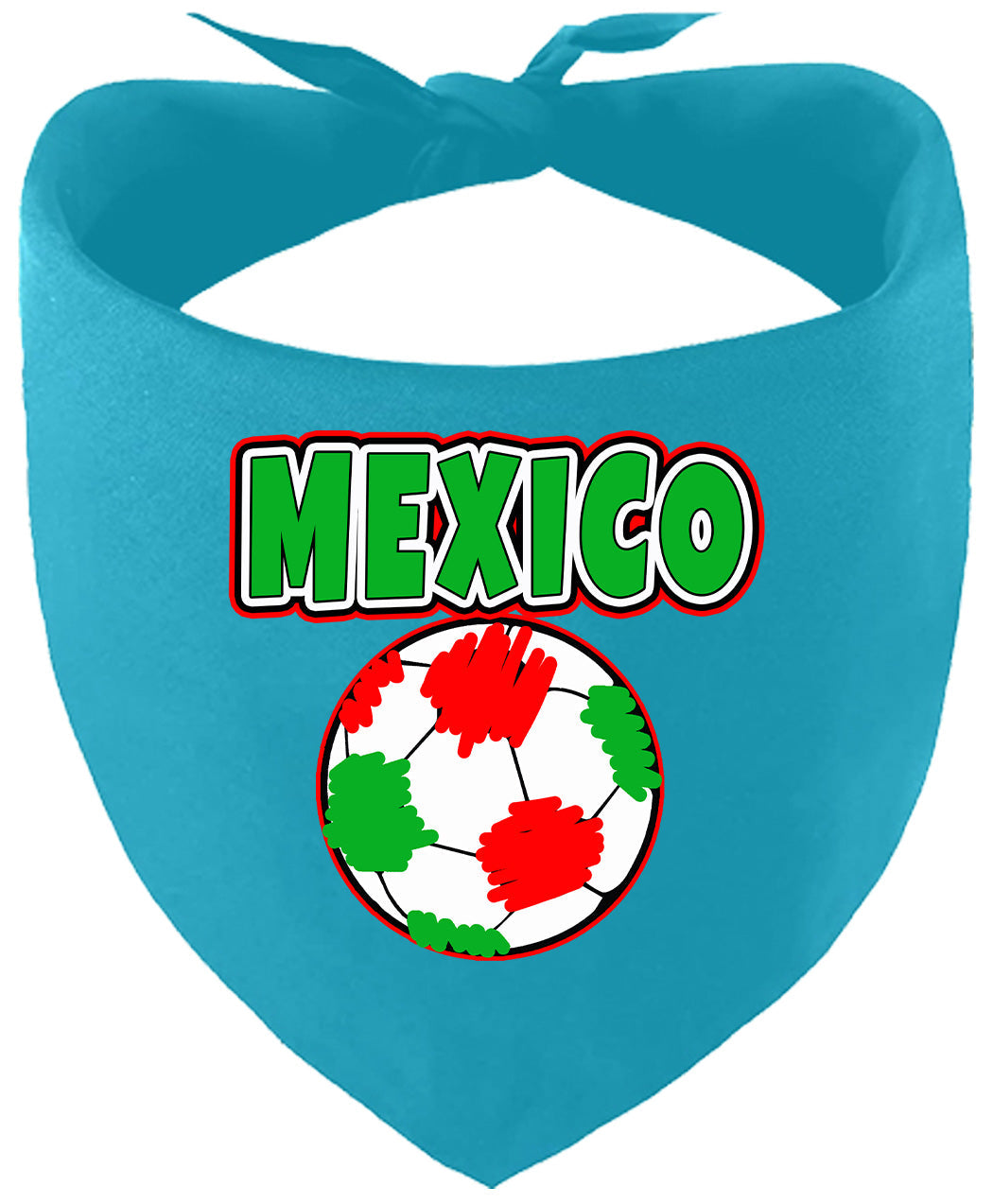 Mexico Soccer Pet Bandana Turquoise