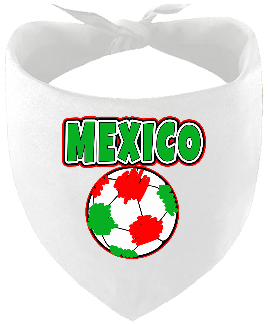Mexico Soccer Pet Bandana White