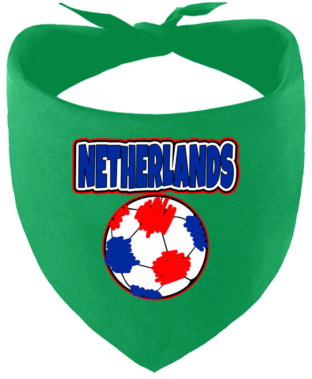 Netherlands Soccer Pet Bandana Emerald Green