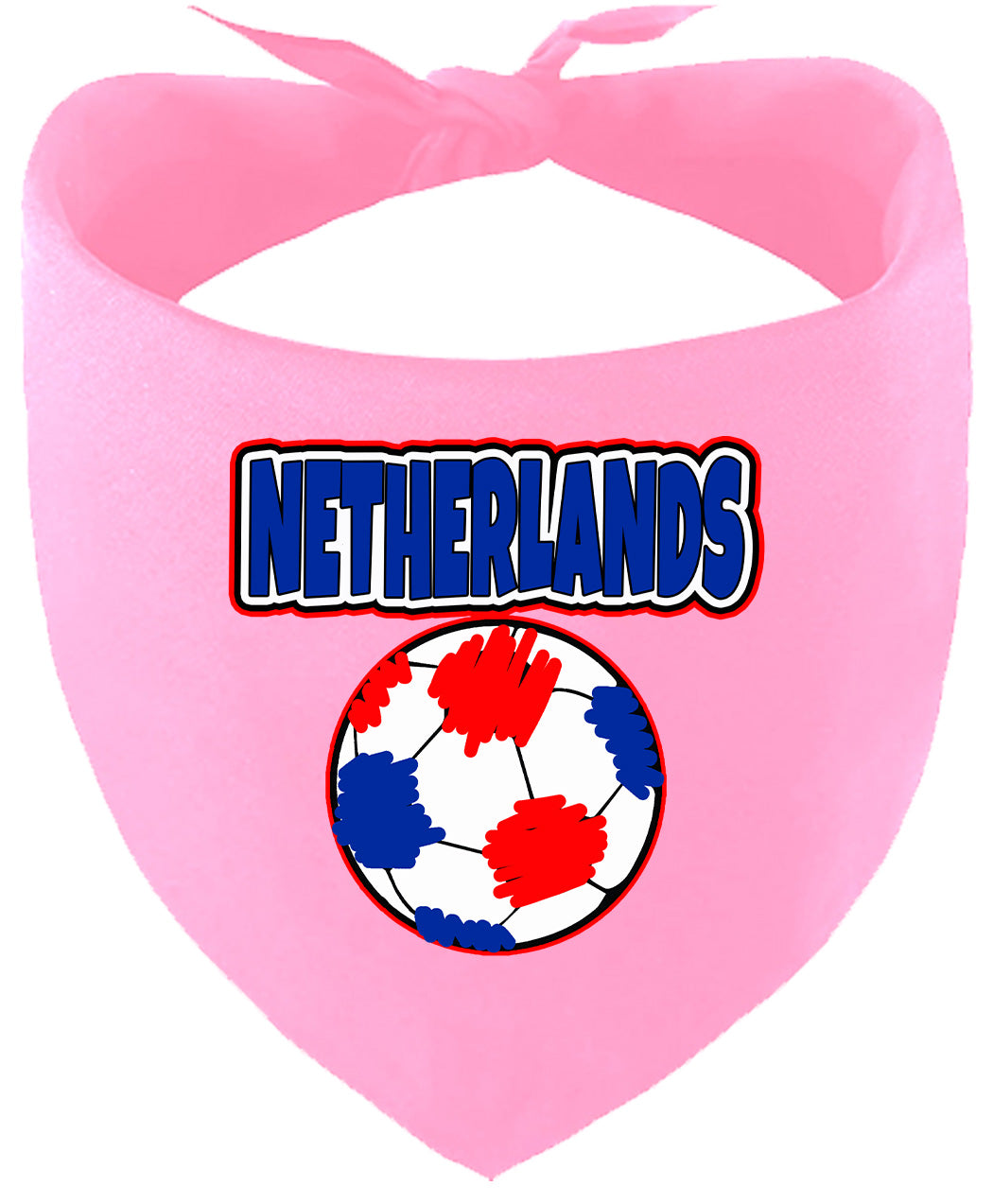 Netherlands Soccer Pet Bandana Light Pink