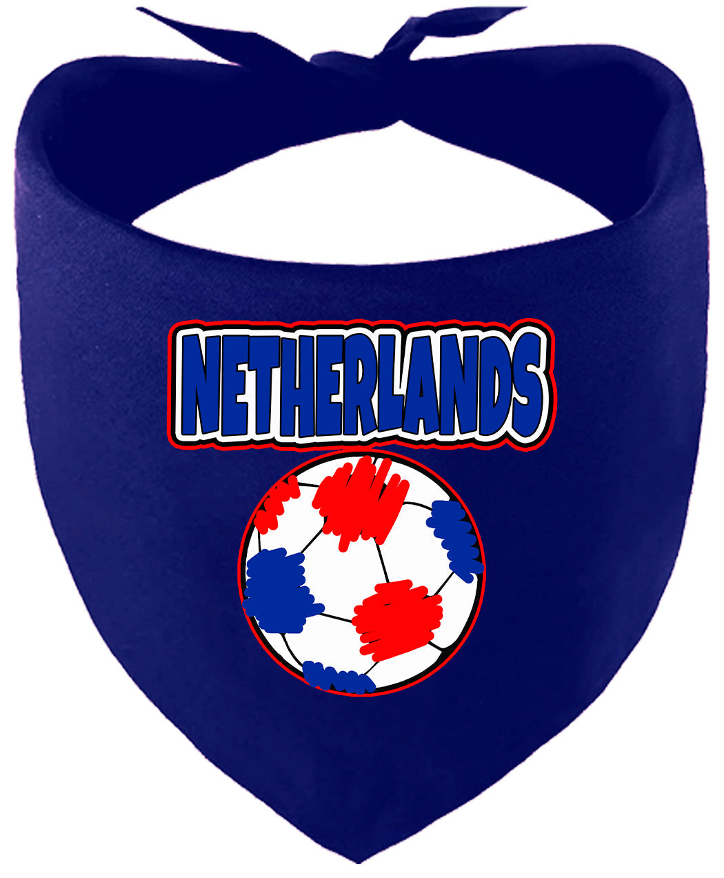 Netherlands Soccer Pet Bandana Navy Blue
