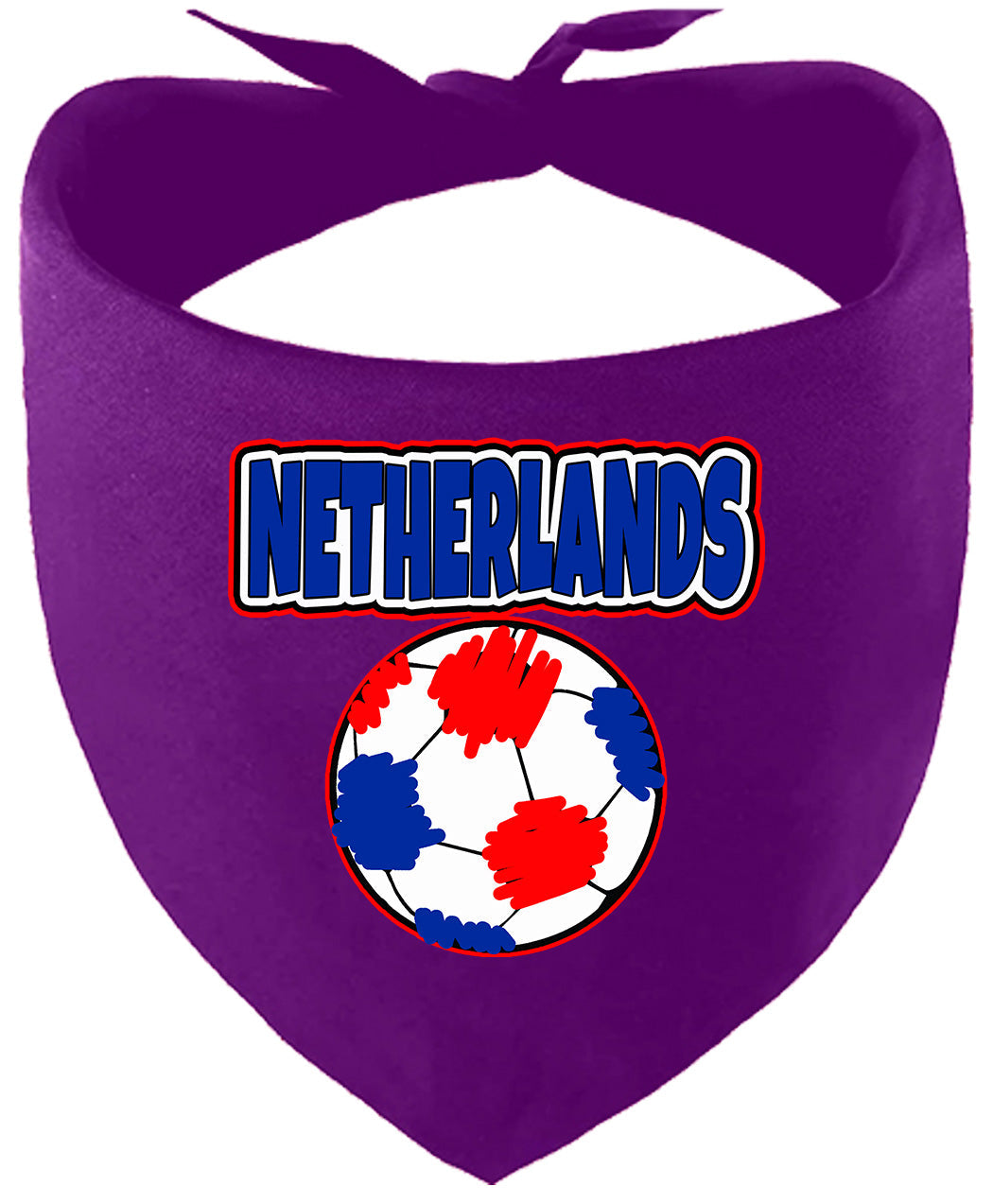 Netherlands Soccer Pet Bandana Purple