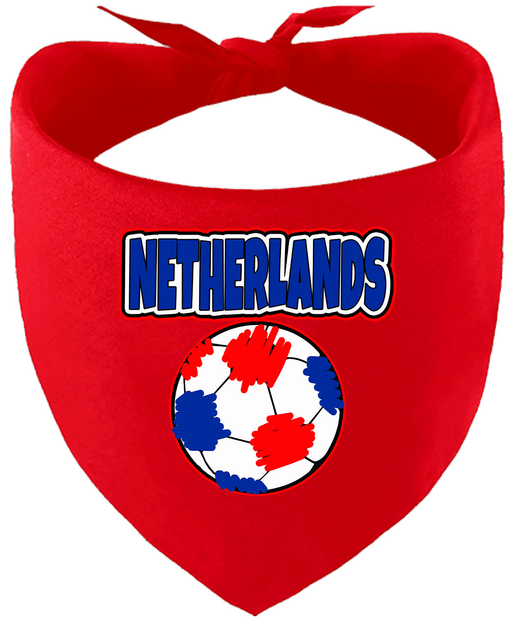 Netherlands Soccer Pet Bandana Red