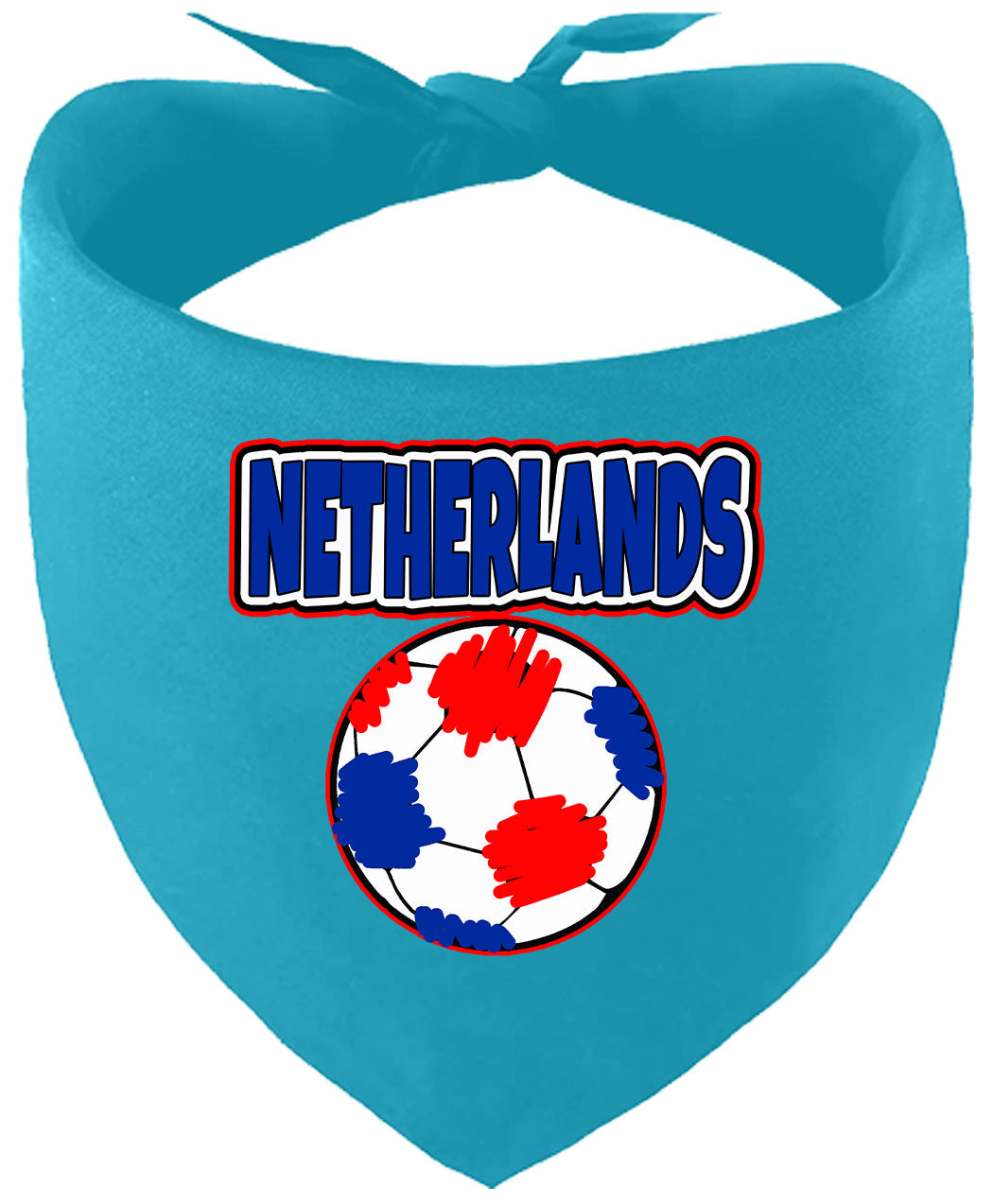 Netherlands Soccer Pet Bandana Turquoise
