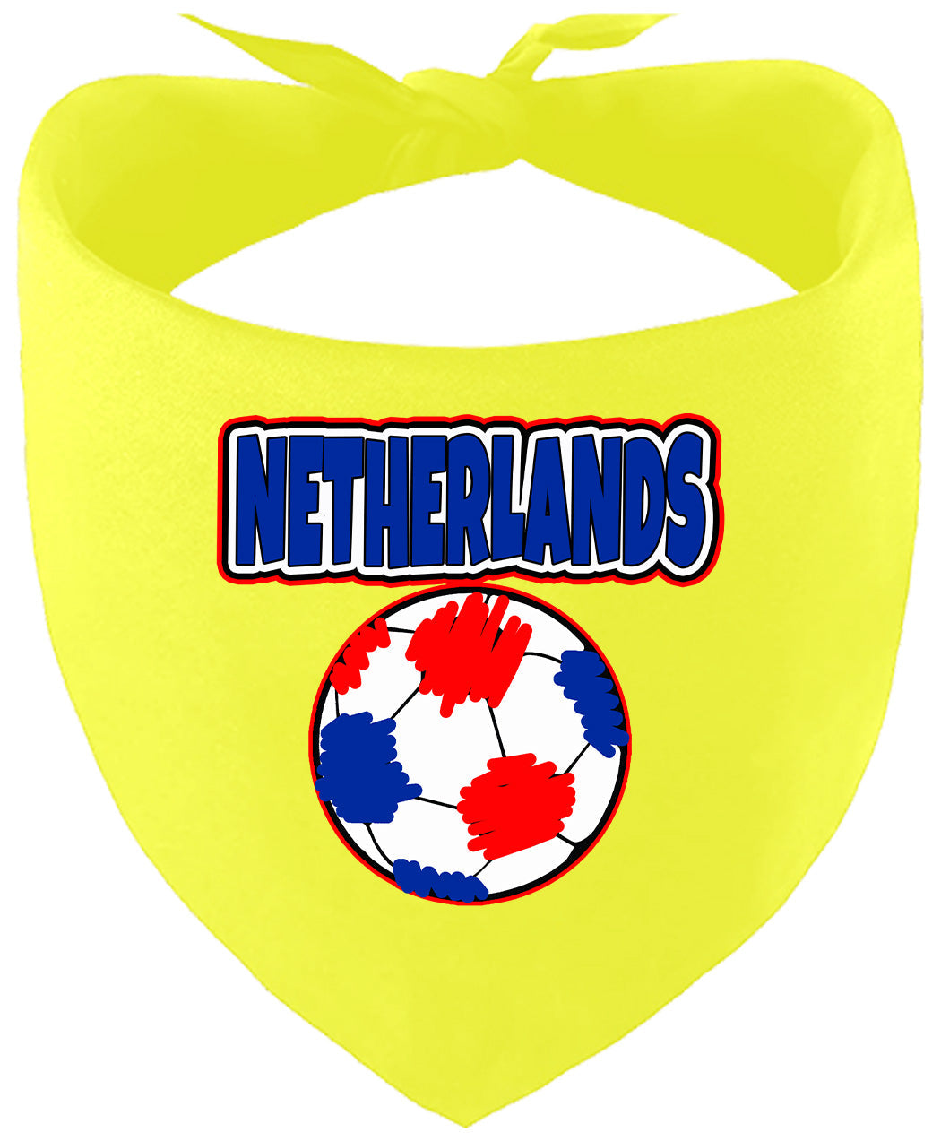 Netherlands Soccer Pet Bandana Yellow