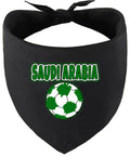Saudi Arabia Soccer Pet Bandana Black