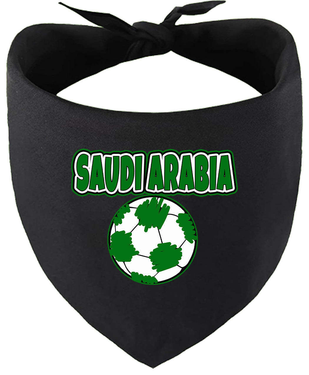 Saudi Arabia Soccer Pet Bandana Black
