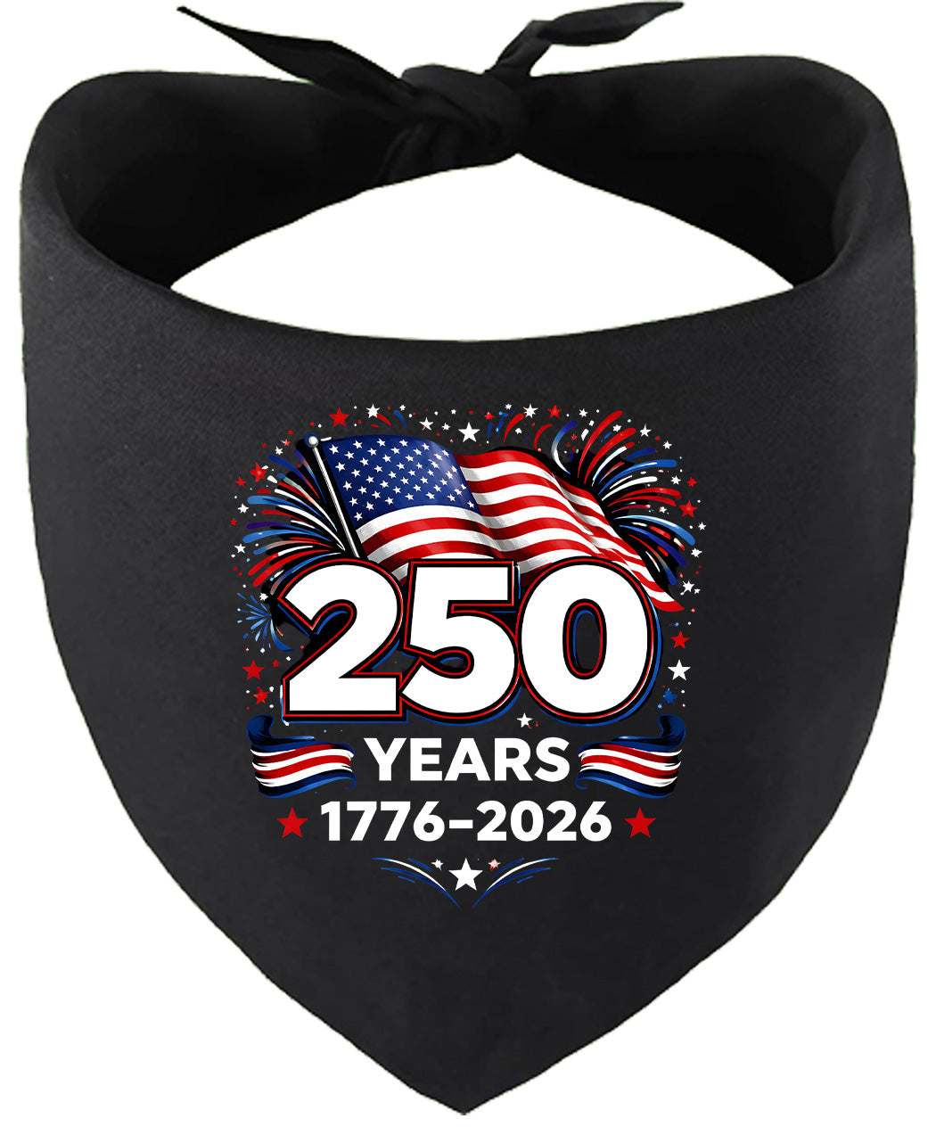 250 Years Celebration Pet Bandana Black