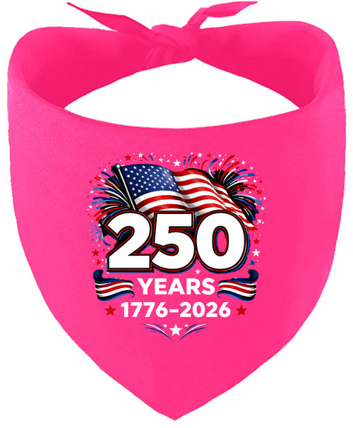 250 Years Celebration Pet Bandana Bright Pink