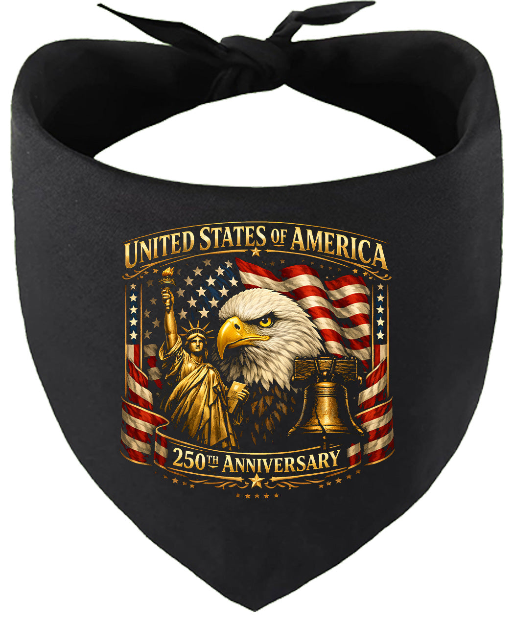250th Anniversary Pet Bandana Black