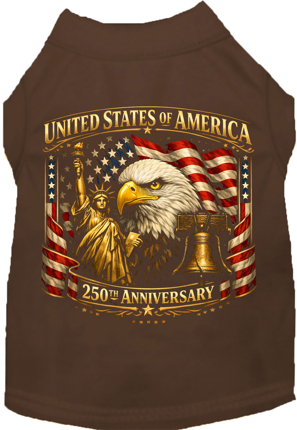 250th Anniversary Pet Shirt Brown