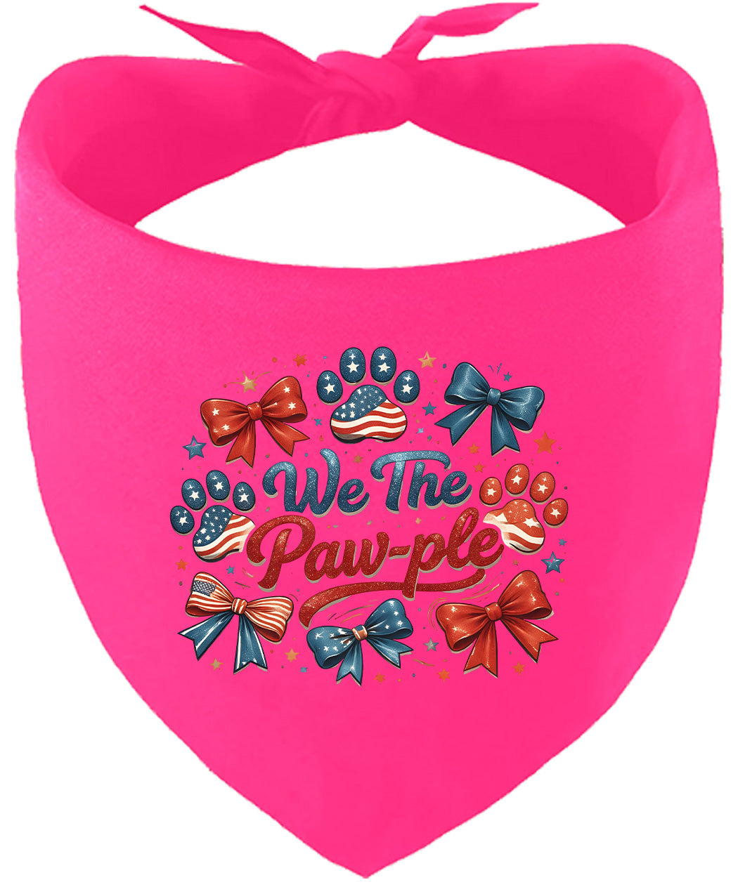 We the Pawple Pet Bandana Bright Pink