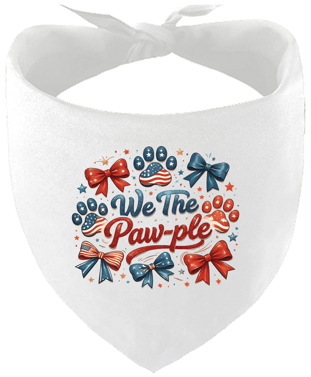 We the Pawple Pet Bandana White