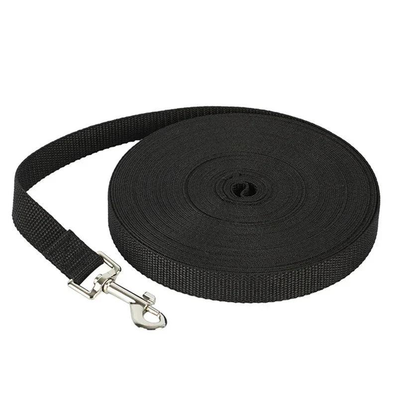 16.40 ft Nylon Dog Training Leash | Long Walking and Traction Rope black