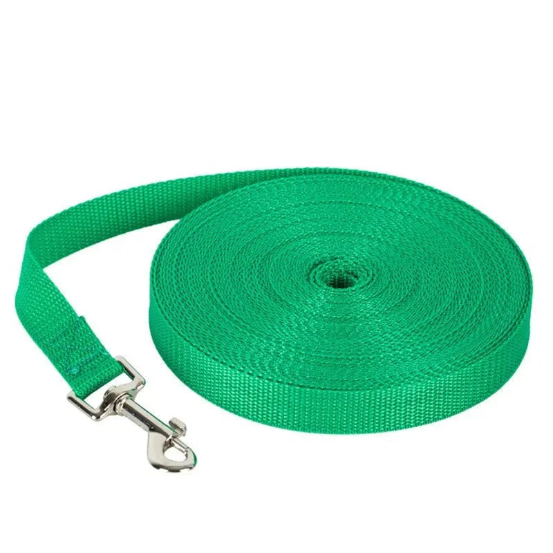 16.40 ft Nylon Dog Training Leash | Long Walking and Traction Rope green