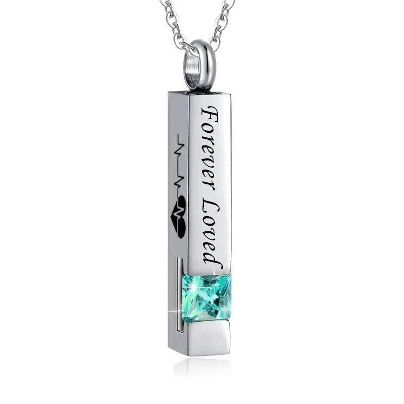 Pillar March Jewel Ashes Necklace Pendant
