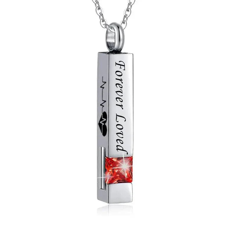 Pillar July Jewel Ashes Necklace Pendant