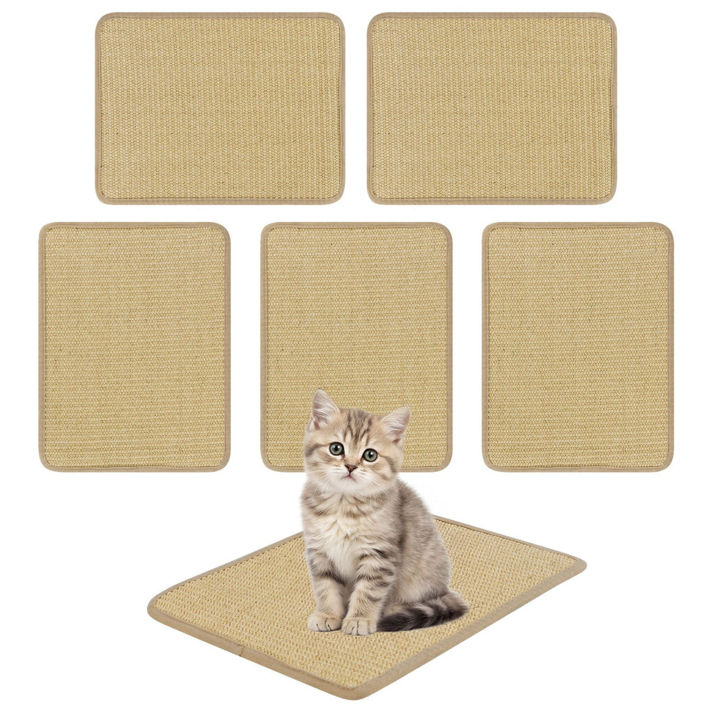 Cat Scratcher Mat Set - 6 Piece Natural Sisal Furniture Protector