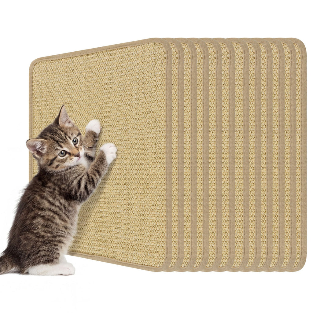 Cat Scratcher Mat Set - 6 Piece Natural Sisal Furniture Protector