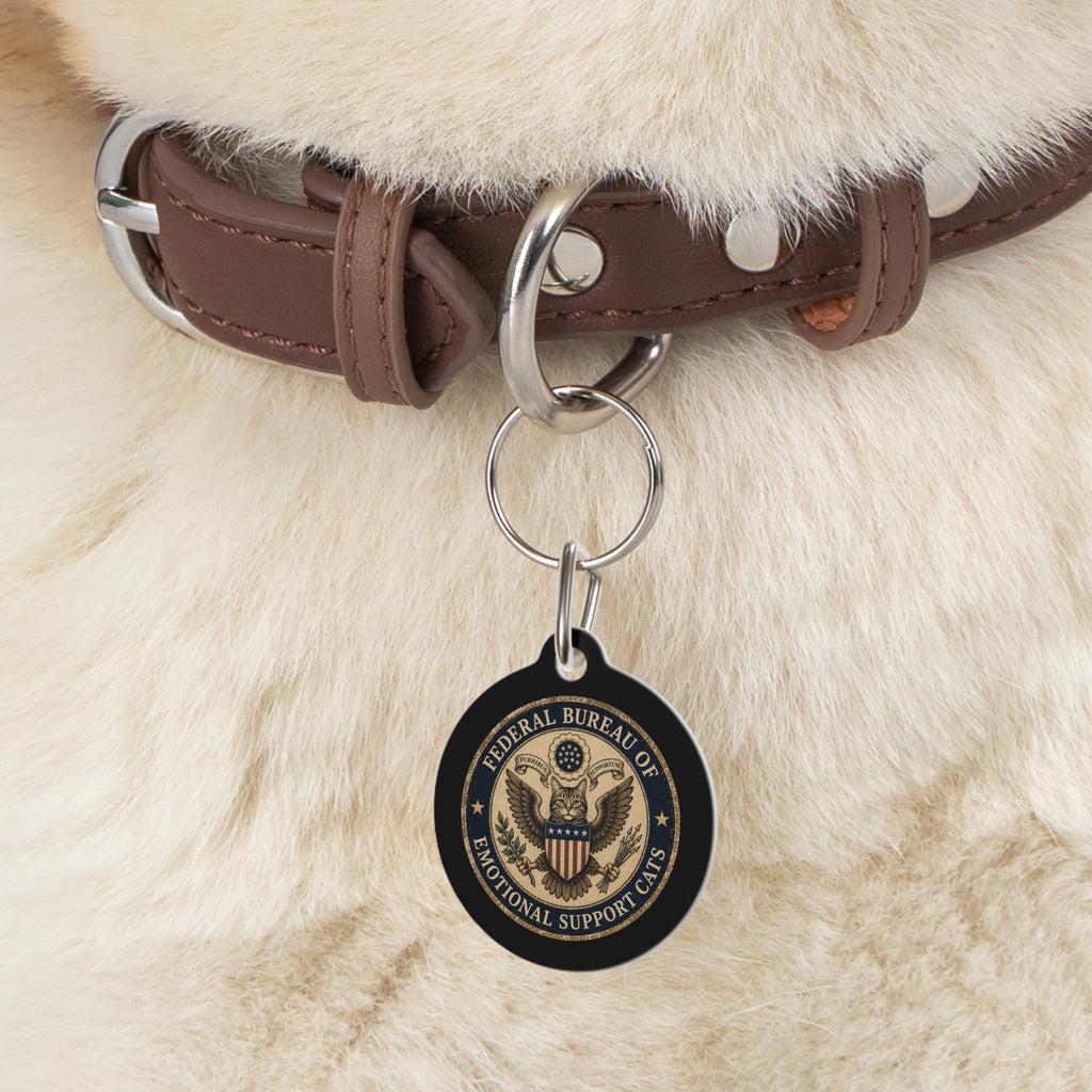 Federal Bureau of Emotional Support Cats Pet Tag