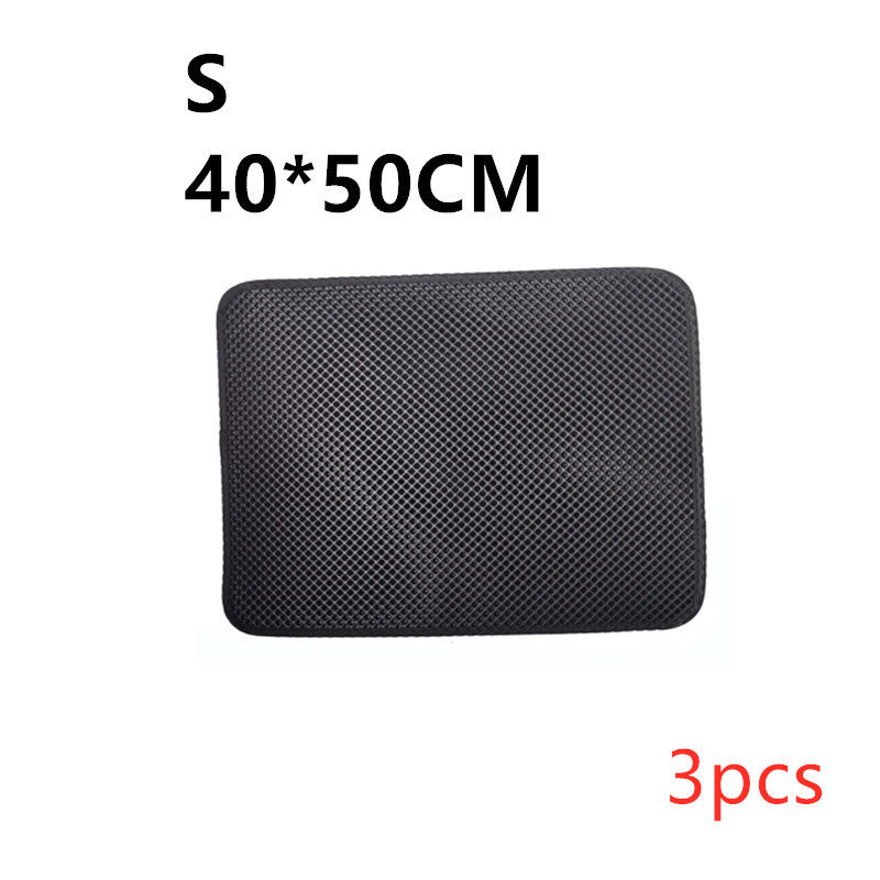 Double Layer Litter Cat Bed Pads Pet Cat Litter Mat Trapping Pets Litter Box Mat Pet Product Bed For Cats House Clean Mat S3PC Black