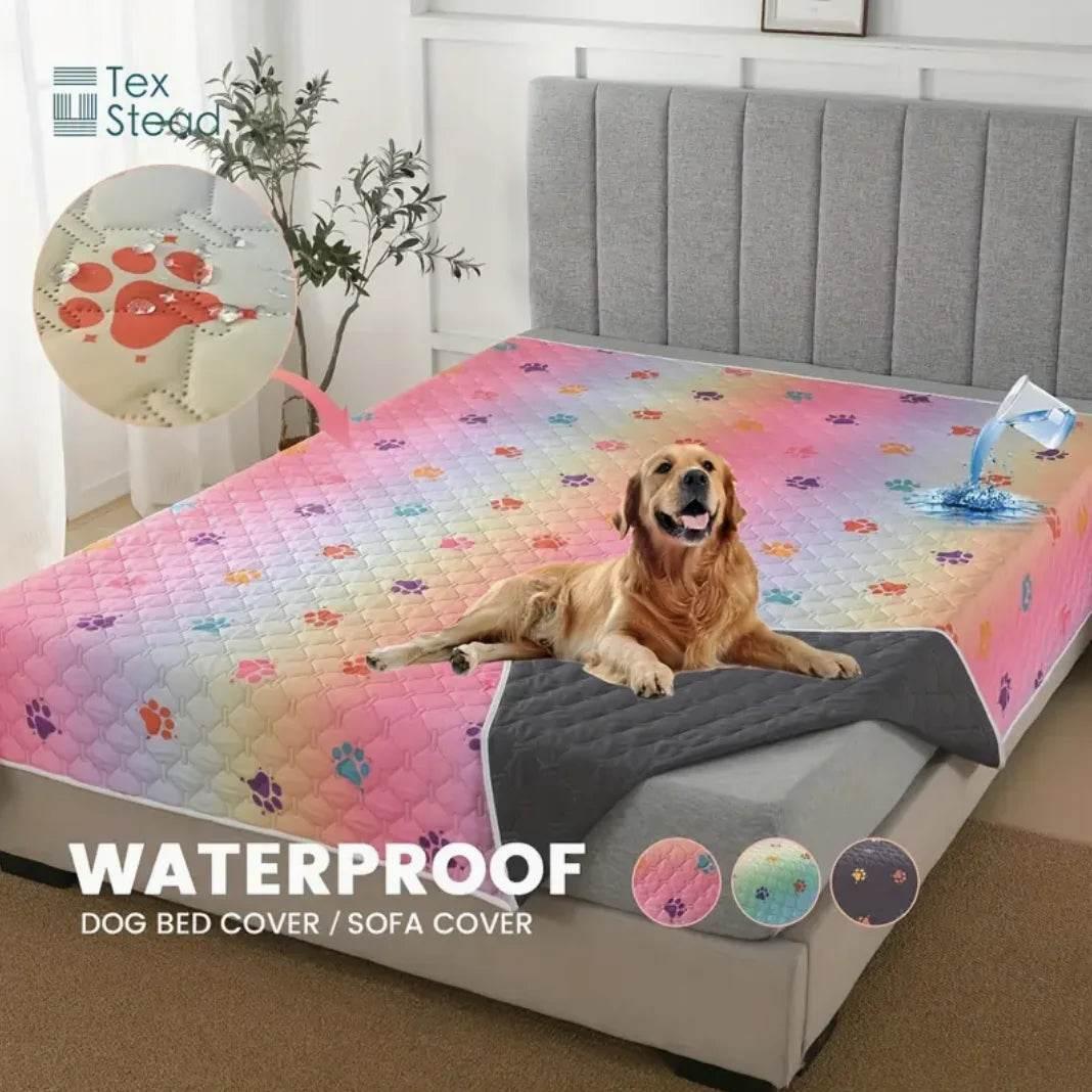 Waterproof Reversible Rainbow Pet Bed Cover