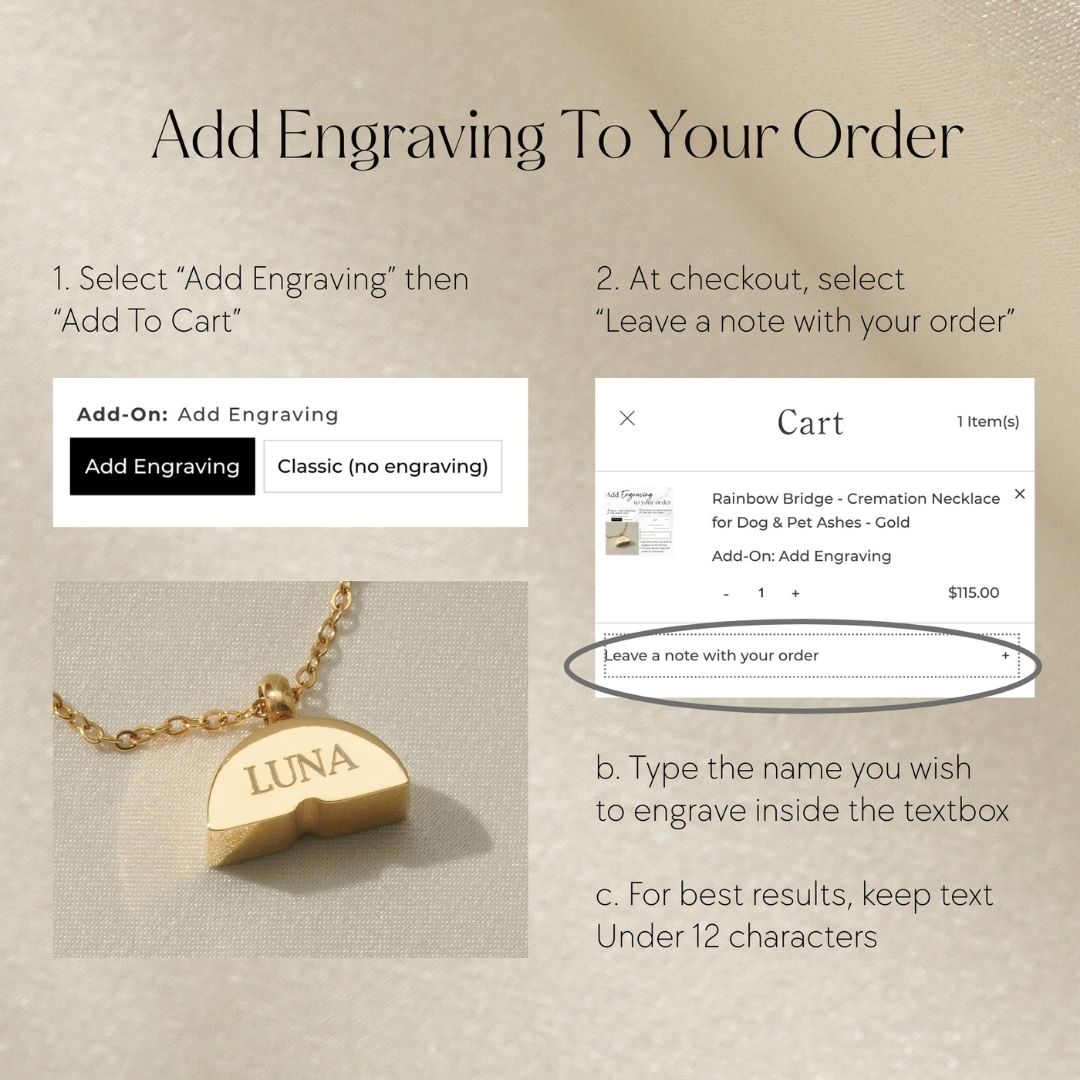 Rainbow Bridge - Cremation Necklace for Dog & Pet Ashes - Rainbow With Engraving (+$20)
