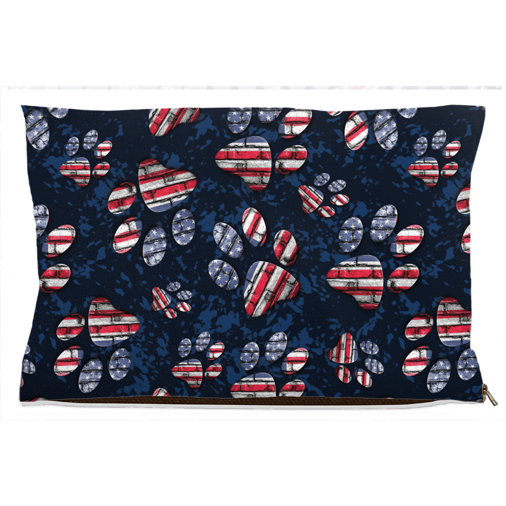 Patriotic Pup Dog Bed Fleece 18x28 inch