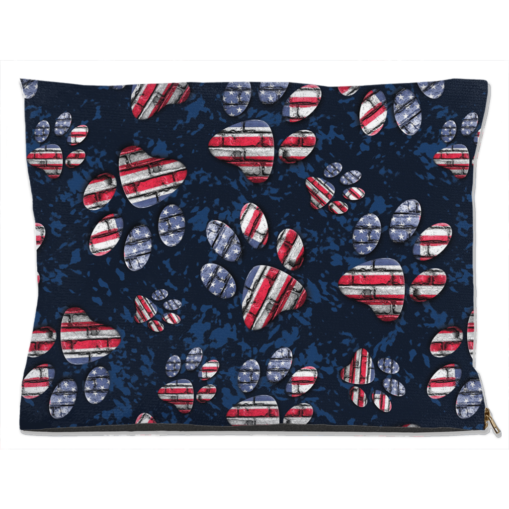 Patriotic Pup Dog Bed Water Resistant 30x40 inch