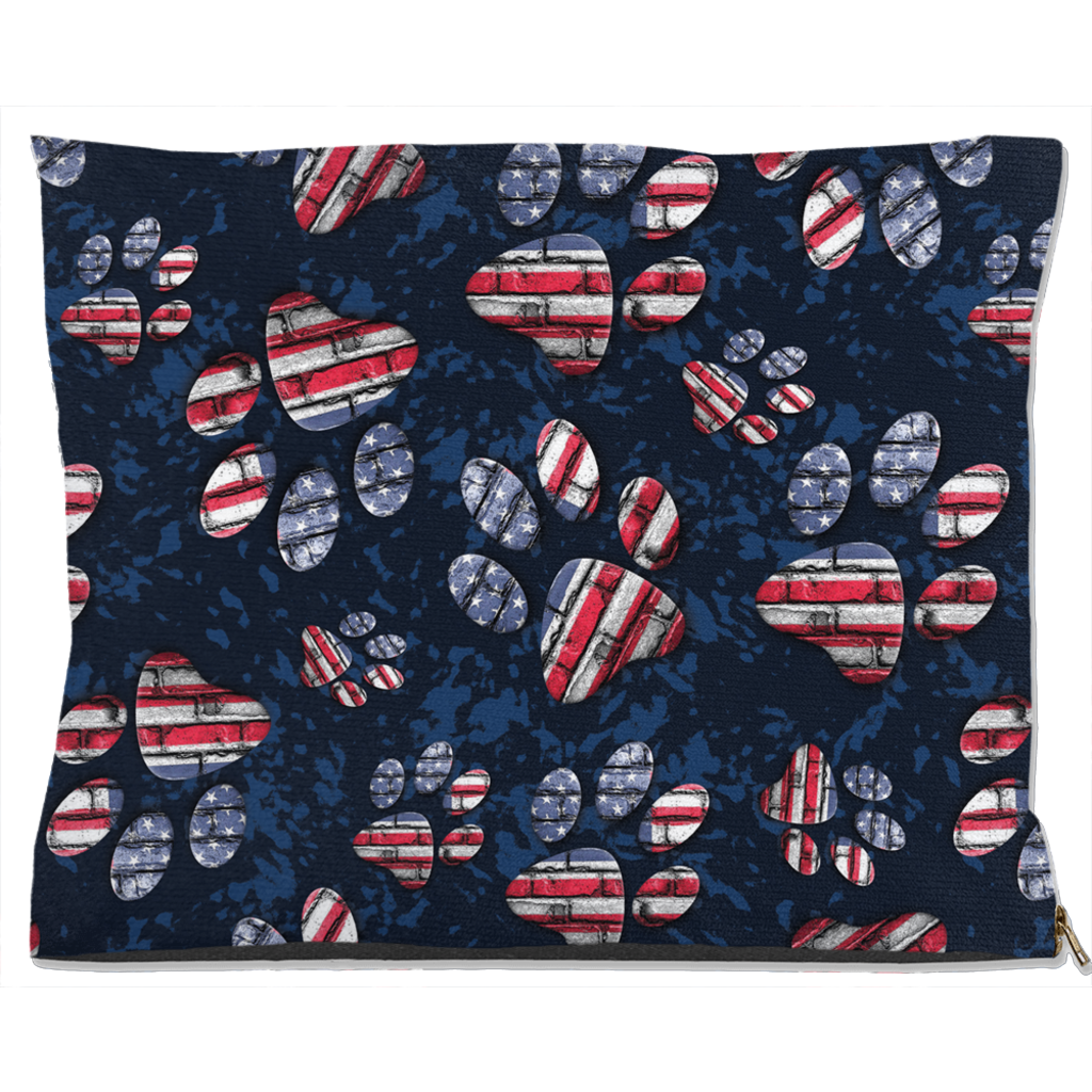 Patriotic Pup Dog Bed Water Resistant 40x50 inch