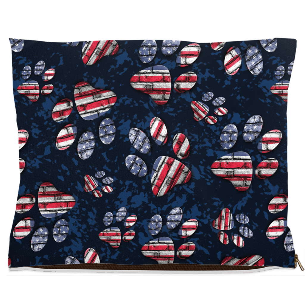 Patriotic Pup Dog Bed Fleece 40x50 inch