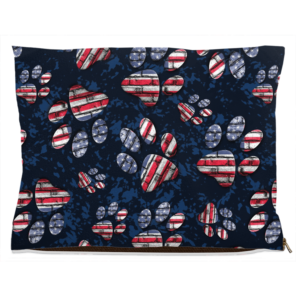 Patriotic Pup Dog Bed Fleece 30x40 inch