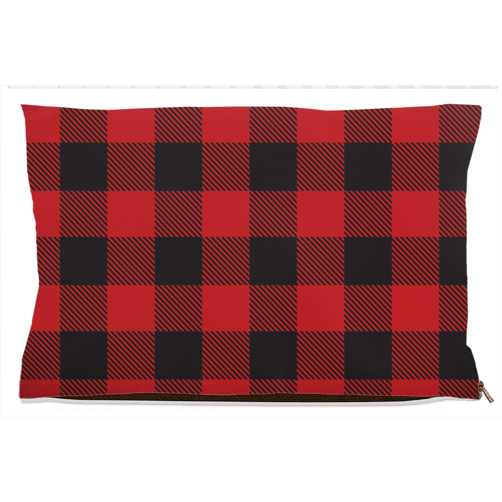 Buffalo Plaid Dog Bed Fleece 18x28 inch