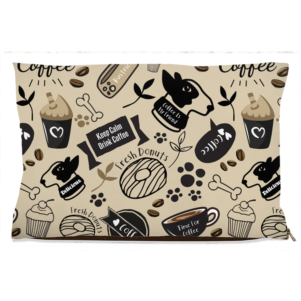 Caffeinated Canine Dog Bed Fleece 18x28 inch
