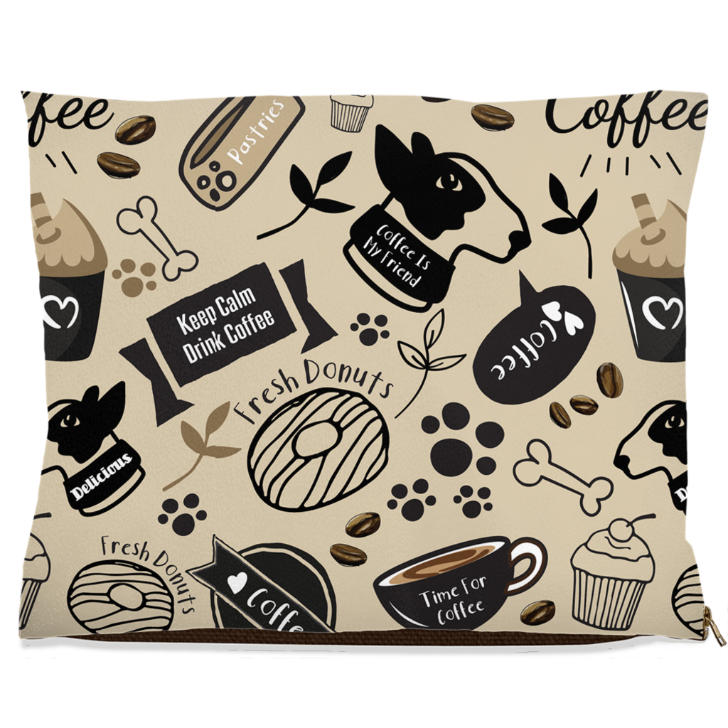 Caffeinated Canine Dog Bed Fleece 40x50 inch