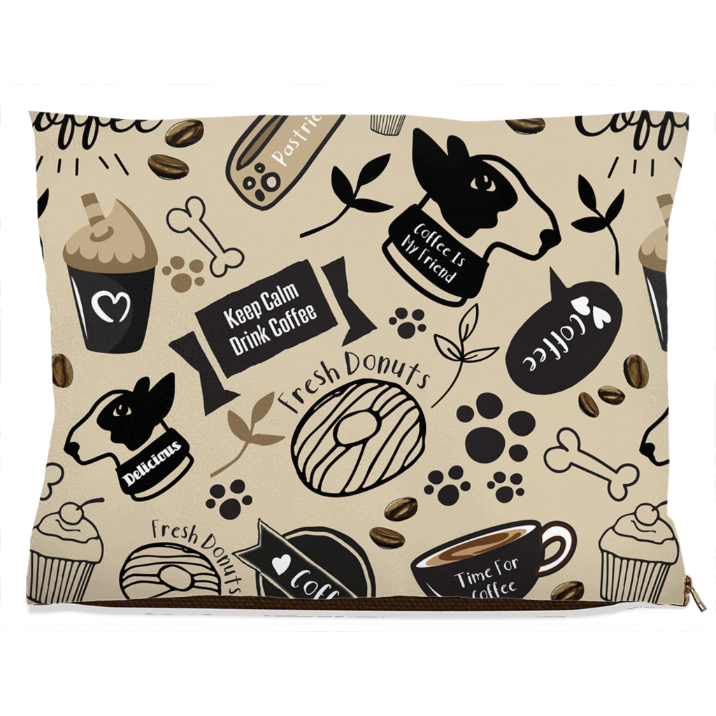 Caffeinated Canine Dog Bed Fleece 30x40 inch