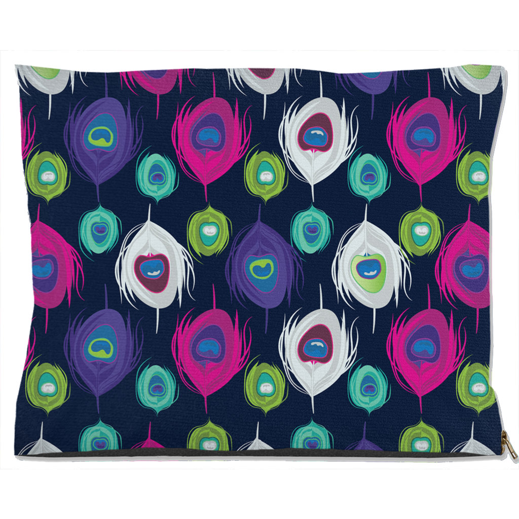 Peacock Splash Dog Bed Water Resistant 40x50 inch