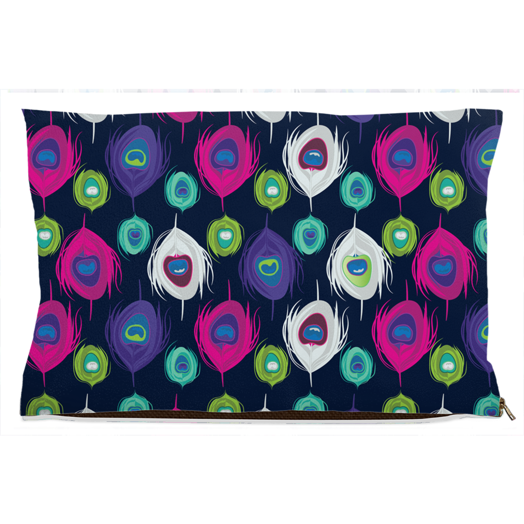 Peacock Splash Dog Bed Fleece 18x28 inch