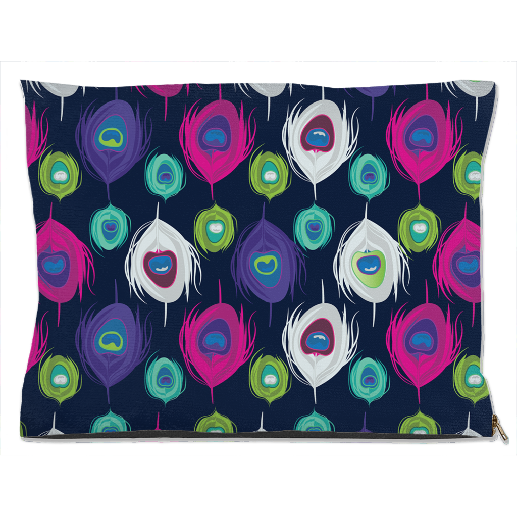 Peacock Splash Dog Bed Water Resistant 30x40 inch