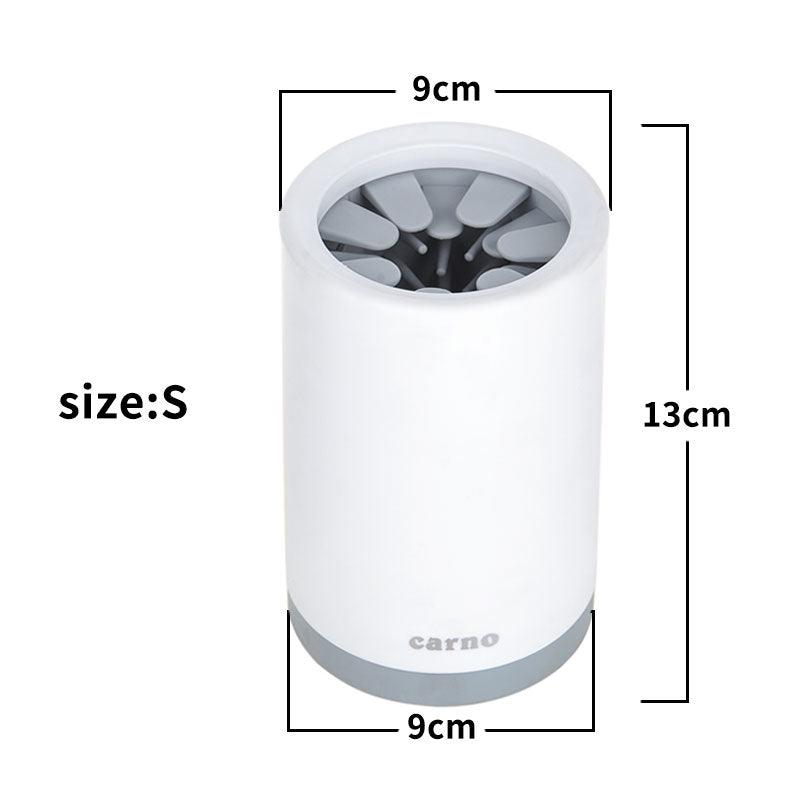 Portable Pet Paw Cleaner Cup Soft Silicone Comb Grey S